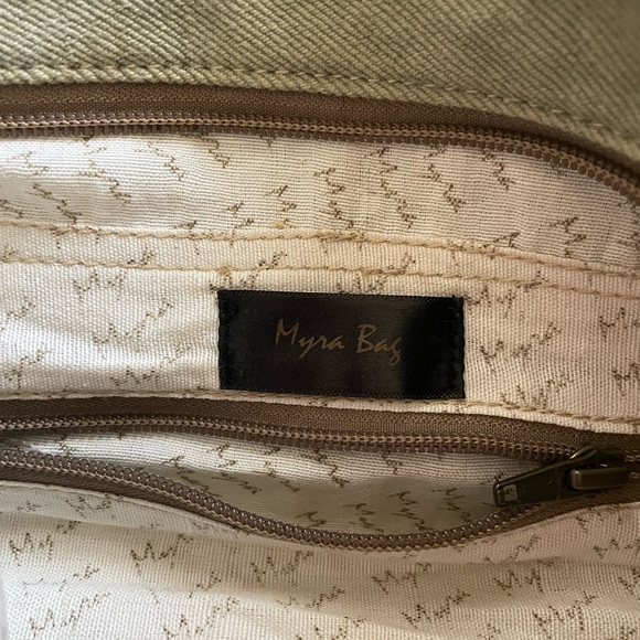 NWOT Myra Bag Tan and Brown calf hide Shoulder Bag purse - Picture 3 of 4